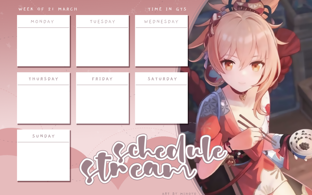 Cute schedule