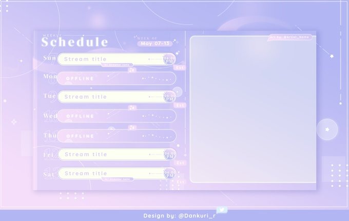 Stellar schedule